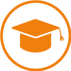 Icon Bildung orange